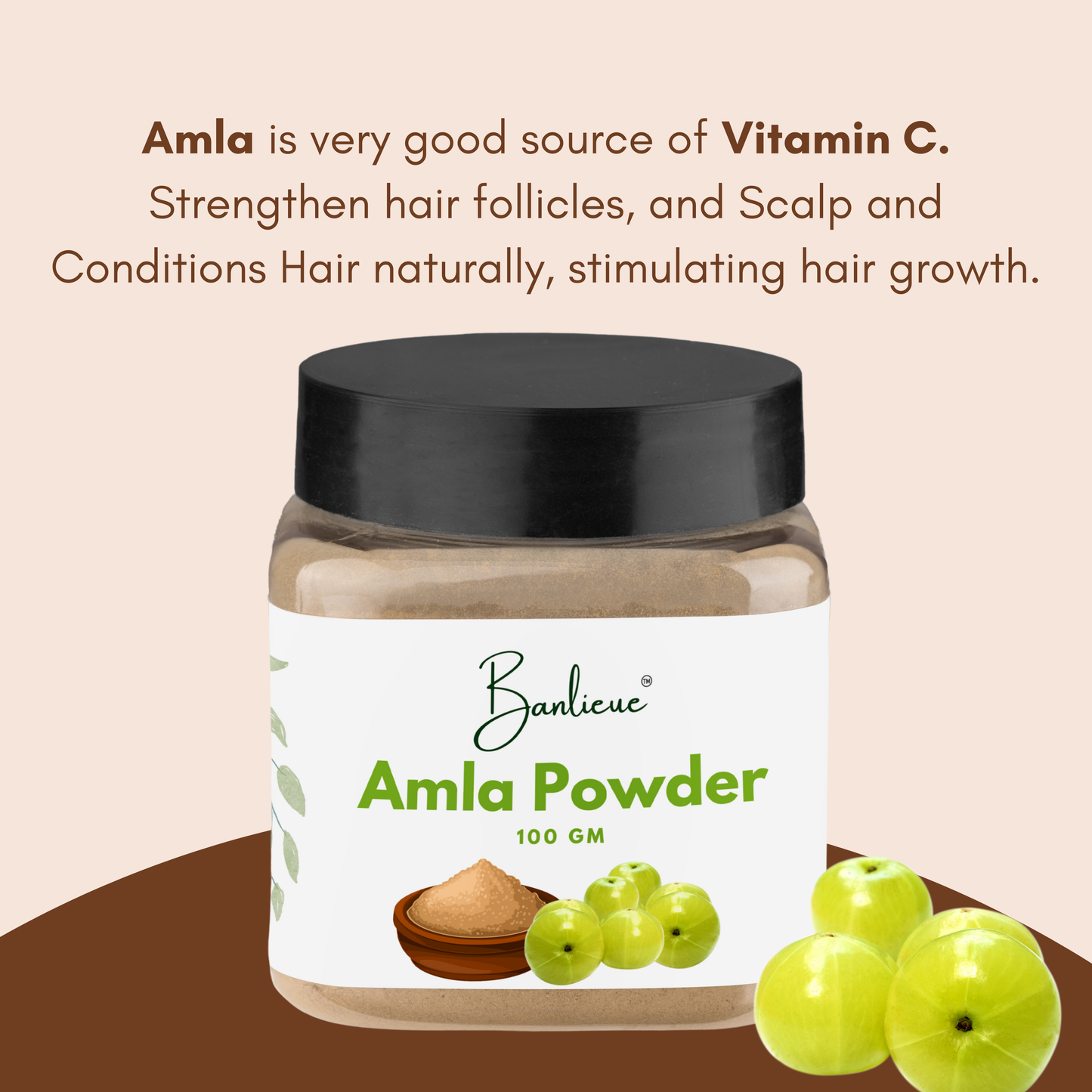 Banlieue Amla Powder Hair and Skin Care Solution | Chemical-Free, Paraben-Free,