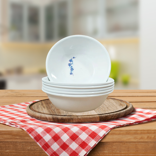 IMPHI Melamine Premium Quality | Printed Round Shape Salad | Soup | Pasta | Snacks | Vegetable Bowl Set of 6