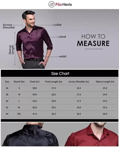 Men Regular Fit Solid Spread Collar Formal Shirt