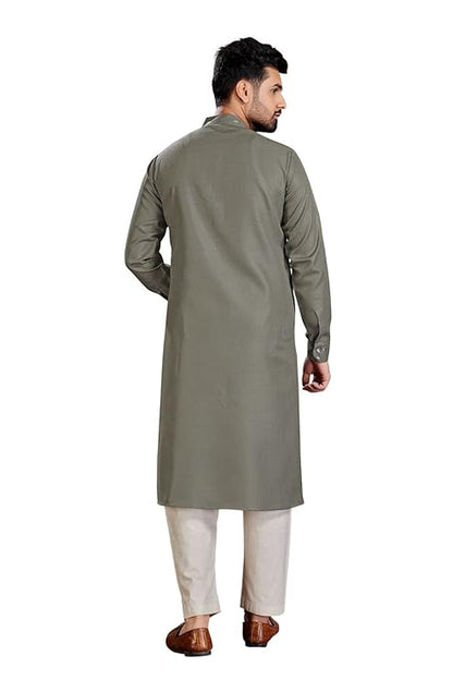 Men's Cotton Printed Kurta with Pyjama Set