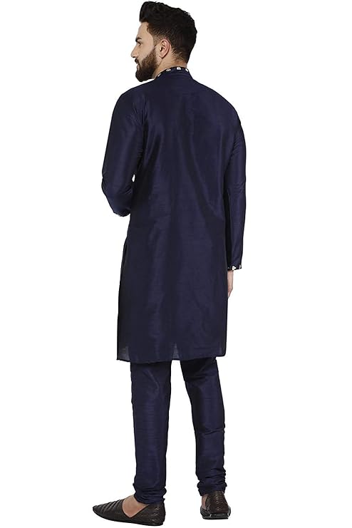 Mens Traditional Regular Ethnic Motifs Embroidered Thread Work Kurta Pajama