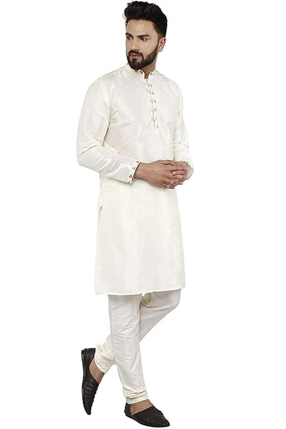 Mens Traditional Regular Ethnic Motifs Embroidered Thread Work Kurta Pajama