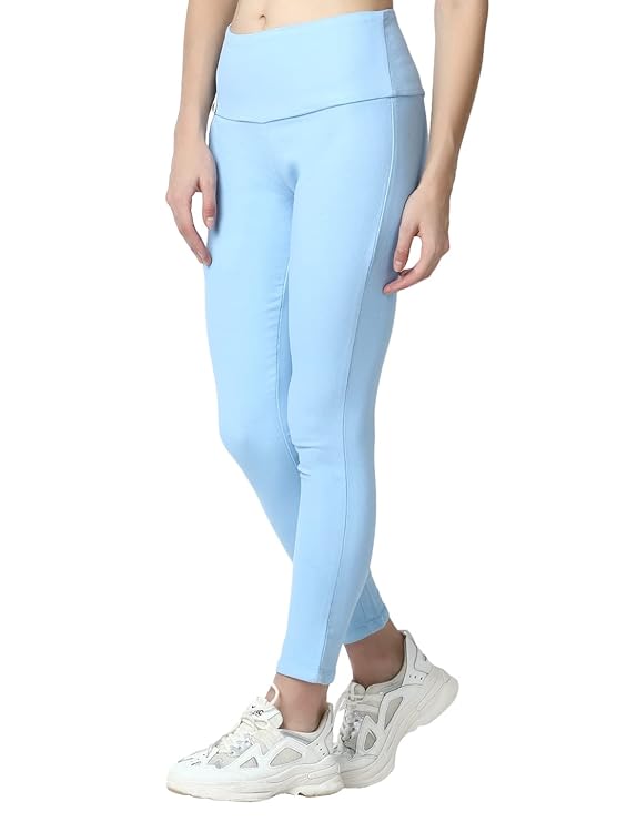 Skinny Fit Stretchable High Waist Ankle Length Jeggings for Women