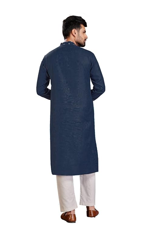 Men's Cotton Printed Kurta with Pyjama Set