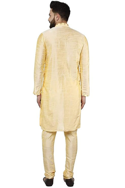 Mens Traditional Regular Ethnic Motifs Embroidered Thread Work Kurta Pajama