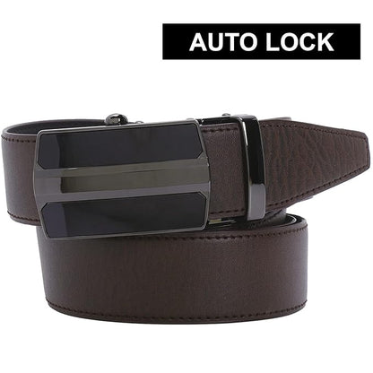 Labnoft Men's Auto Lock PU Leather Belt