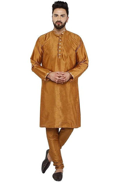 Mens Traditional Regular Ethnic Motifs Embroidered Thread Work Kurta Pajama