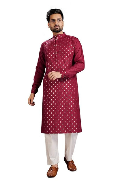 Men's Cotton Printed Kurta with Pyjama Set