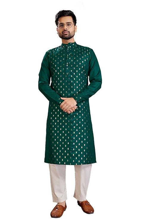 Men's Cotton Printed Kurta with Pyjama Set