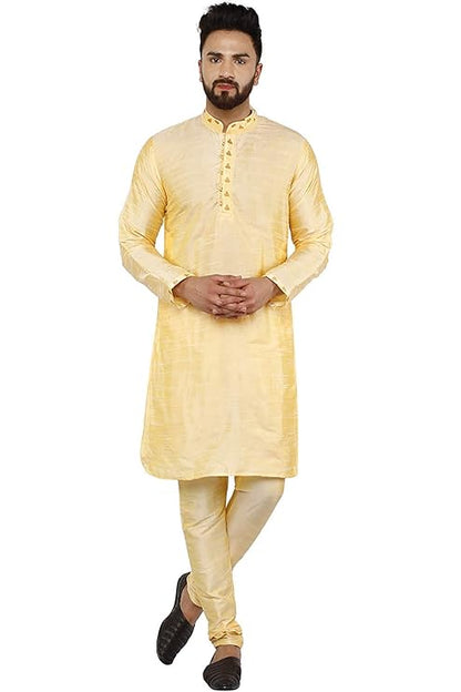 Mens Traditional Regular Ethnic Motifs Embroidered Thread Work Kurta Pajama