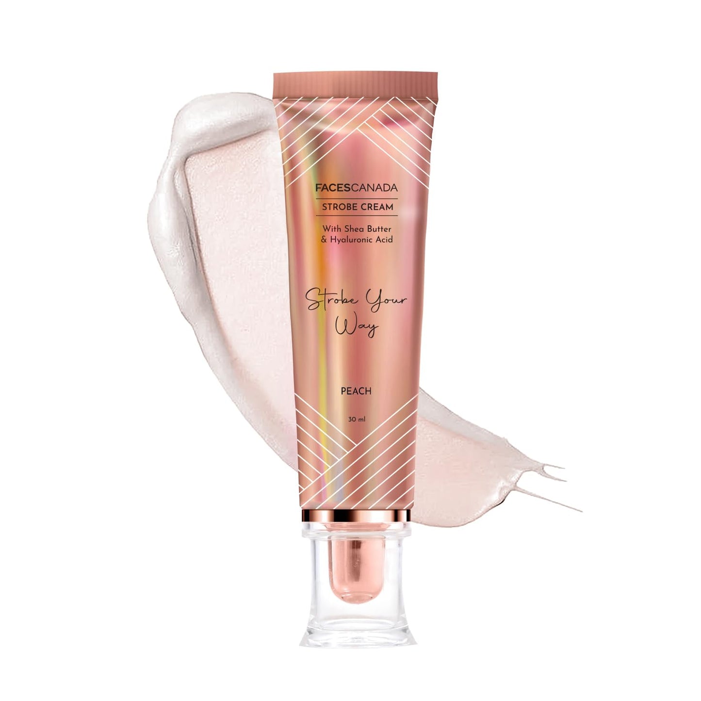 FACES CANADA Strobe Cream - Rose Gold, 30ml | Primer + Highlighter + Moisturizer | Shea Butter & Hyaluronic Acid | Intense Hydration | Flawless Radiant Dewy Skin | Illuminating & Glowing Makeup Base