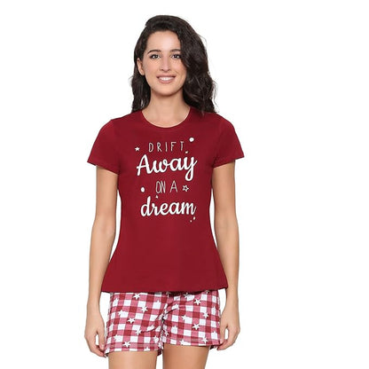 Real Basics Women's Cotton Printed Pyjama Set