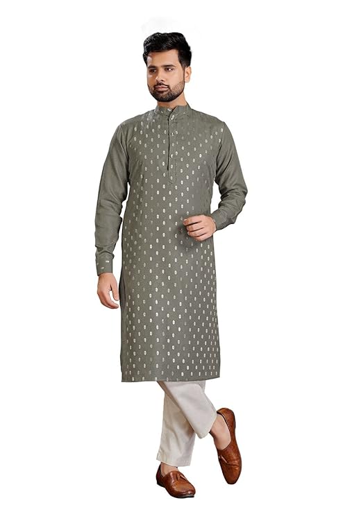 Men's Cotton Printed Kurta with Pyjama Set