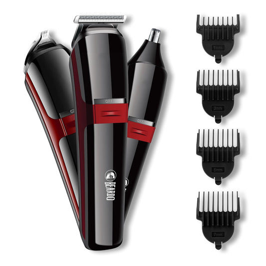 Beardo Ape-X 3-in-1 Multipurpose Trimmer for Men | Grooming Kit :- Trimmer, Shaver, Ear & Nose Trimmer | Stainless Steel self-sharpening blades | USB charge