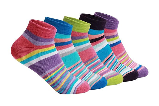 Stylish Striped Design with Extra Softness, Anti Odour & Anti Bacterial - Free Size, Multicolor