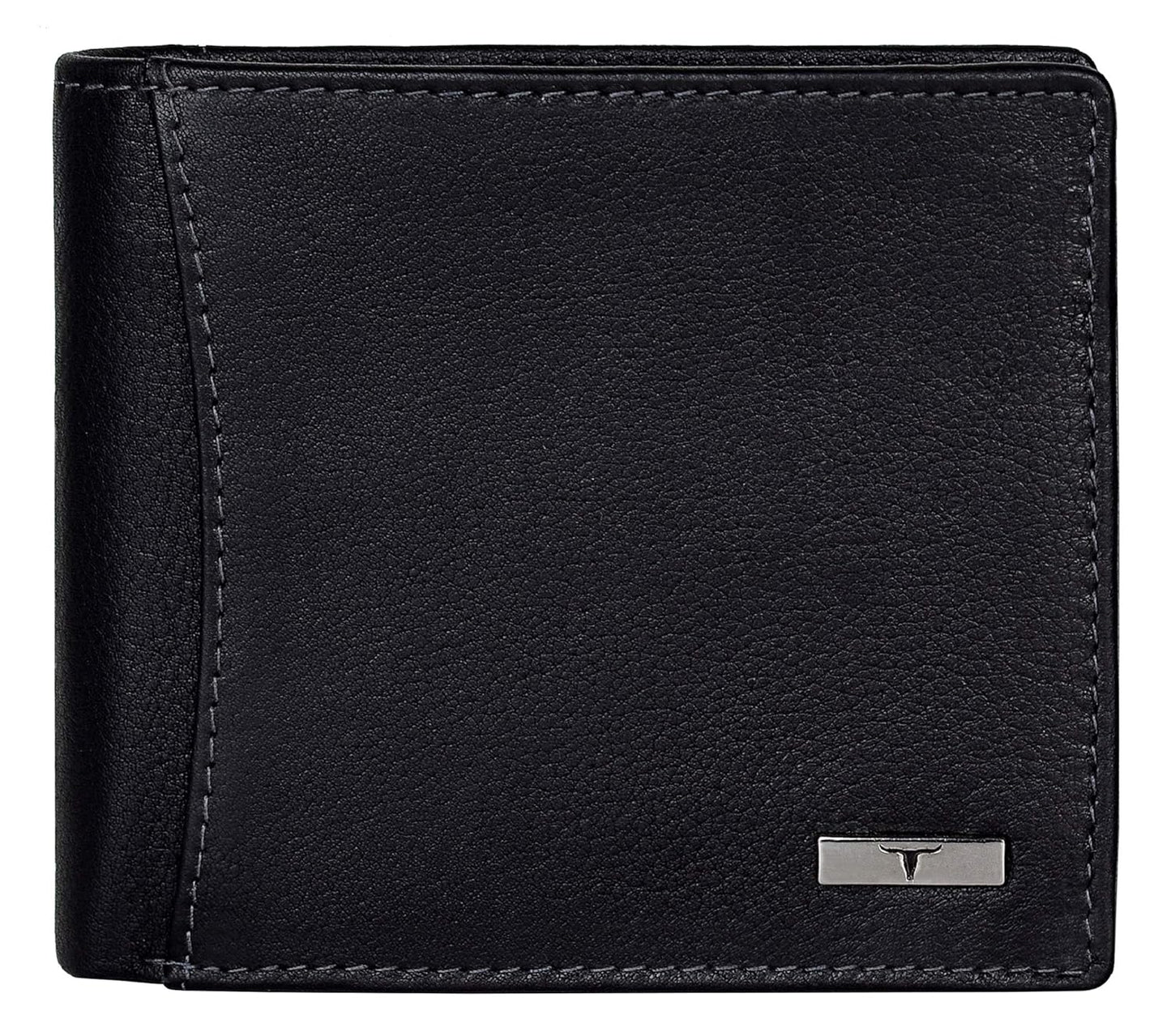 URBAN FOREST Oliver Black Leather Wallet for Men, 6 Card Slot