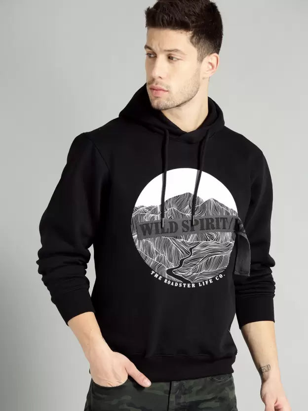 Full Sleeve Printed Hooded Sweatshirt